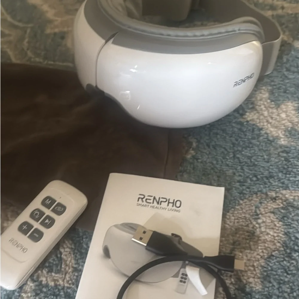 Renpho White Smart Eye Massager with Heat